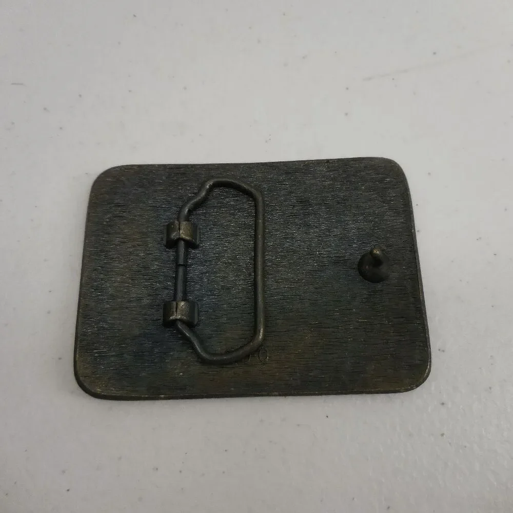 Vintage 70s Pontiac Grand Prix‎ Brass Belt Buckle 4
